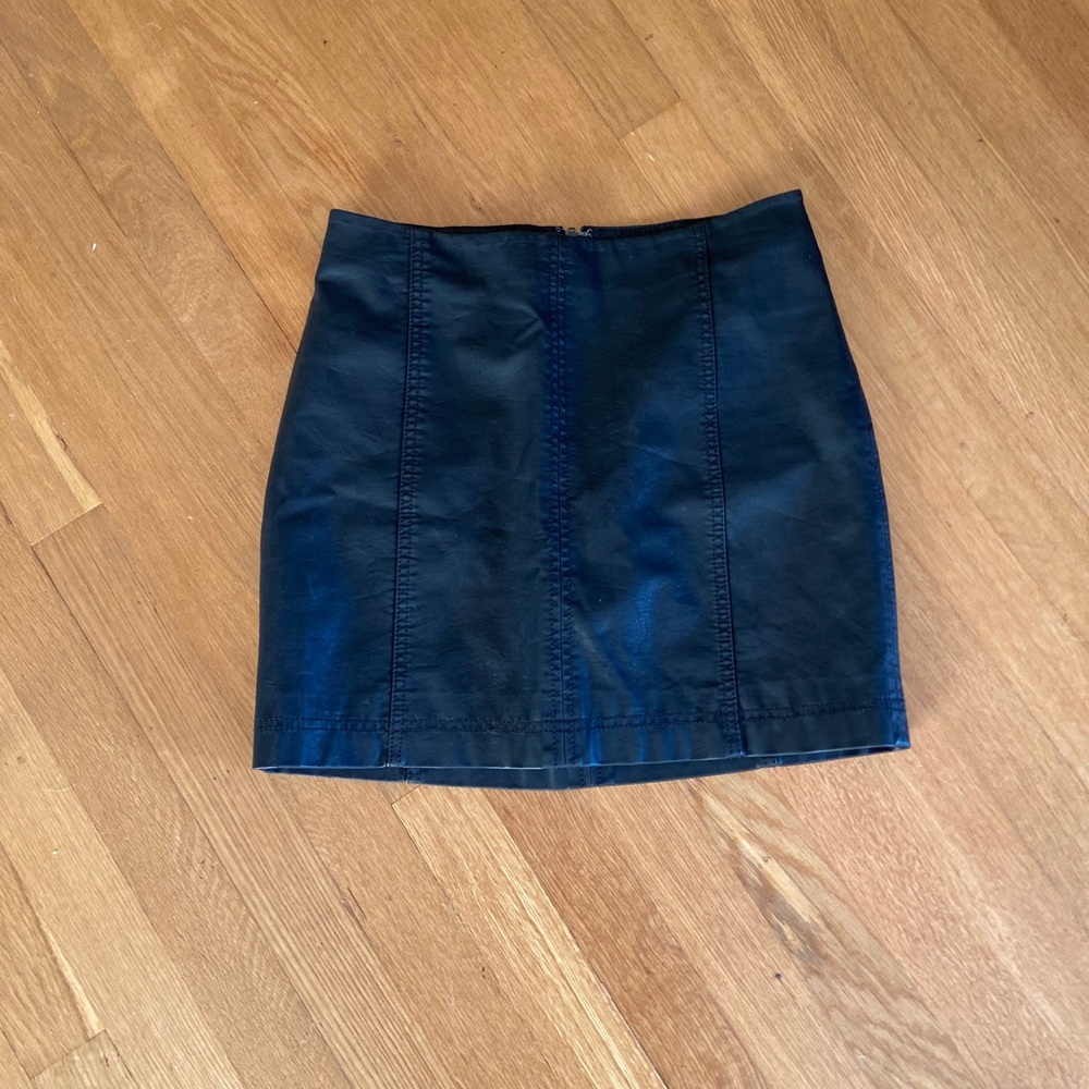 Free People Modern Femme Vegan Leather Mini Skirt